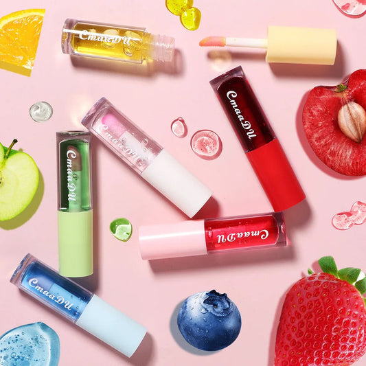 6 Color Fruit Flavor Color Change Lip Oil