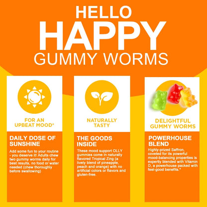 Pslalae Hello Happy Gummy worms supplement