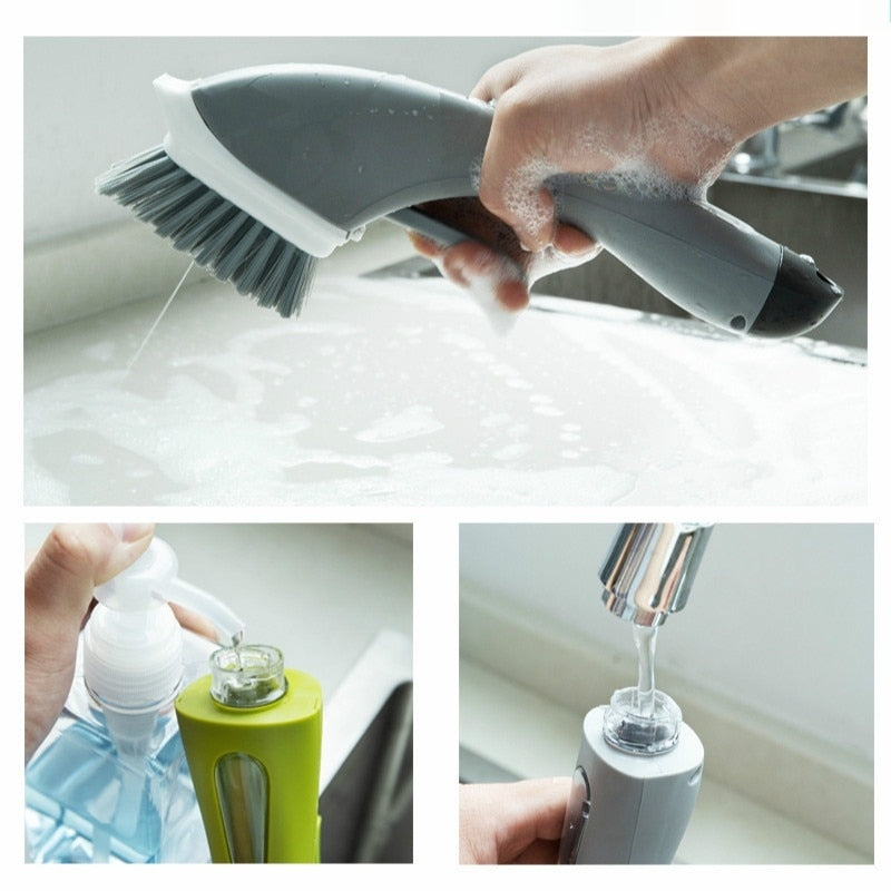 Dispenser Floor Tile Cleaner Brush for Home Cleaning Supplies