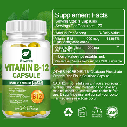 BW Vitamin B-12 Supports Energy Metabolism Supports